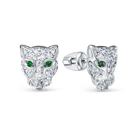 Серьги пусеты б0506564 золото Картье пантера