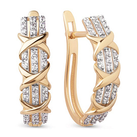 Серьги 032002-1102 золото Тиффани Х