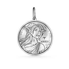 Подвеска знак зодиака 08032044-6 серебро Овен