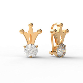 Серьги ДС-118 золото Корона
