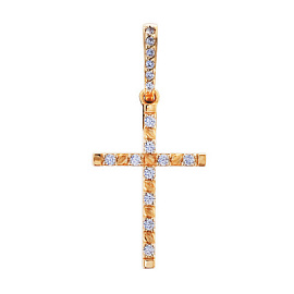 Крест декоративный 805-00379-10-00-20-00 золото Полновесный