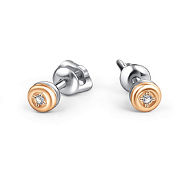 Серьги пусеты 02-1581.000Б-00 серебро