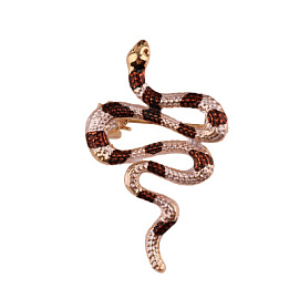 Брошь 141110076 ювелирный сплав змея
