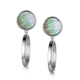 Серьги подвесные 02-4254.00ПЧ-00 серебро