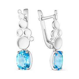 Серьги подвесные 2-875 топ серебро