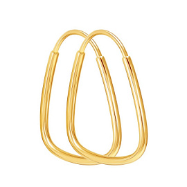 Серьги конго 30-62-0094-00 золото Треугольник