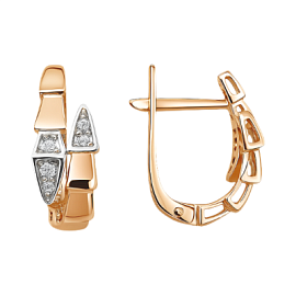 Серьги 2168203 золото Булгари Змея