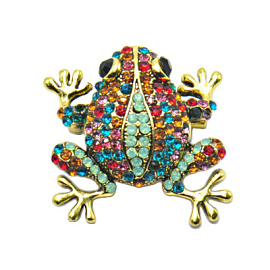 Брошь 082251453mix ювелирный сплав Лягушка