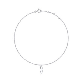 Браслет на ногу 00240018-6 серебро перо