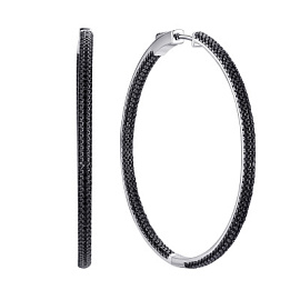 Серьги конго CZ-E02083-X-WB-X-X-B серебро Дорожка