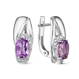 Серьги 2-1144 квц серебро