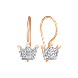 Серьги 02-8545 золото Корона