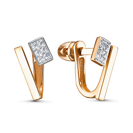 Серьги джекеты 0506677 золото