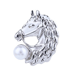 Брошь 261110400s ювелирный сплав Лошадь