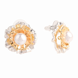 Серьги пусеты 504245480 ювелирный сплав Цветок