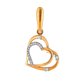 Подвеска 3270407.1.1.1 золото Сердце