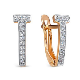 Серьги 1204877 золото Тиффани Т