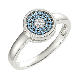 Кольцо 5-7054-106-1Б-ГбрБр золото Круг