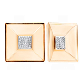 Серьги кл4348а-01 золото Квадрат