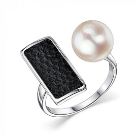 Кольцо один камень 51863SP1B серебро