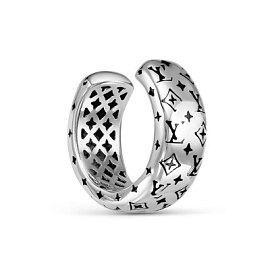 Серьги кафф с120352 серебро Луи Виттон