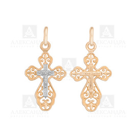 Крест христианский Кр032-01 золото Полновесный